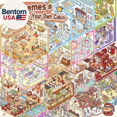 20 Sets DIY 3D Sticker Scene Collection Book for Kids Adults Cute Make Your Own