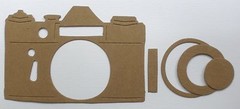 {3} ViNTAGE CAMERA – Bare Unfinished Chipboard Die Cuts – 3″ x 4.5″