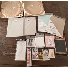 NEW Cardmaking Bundle Cardstock Dies Alcohol Ink Hero Arts Distress Sizzix Lot