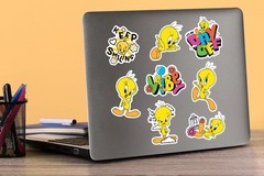 LOONEY TUNES TWEETY VARIETY DIE CUT VINYL 50 CT STICKER PACK