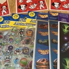 Lot of 29 SEALED Sticker Packages Hallmark Heartline Snoopy Holiday Hello Kitty