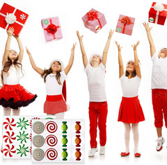 360 Pcs Christmas Candy Stickers 2 Inch Peppermint Christmas Envelope Seal Stick
