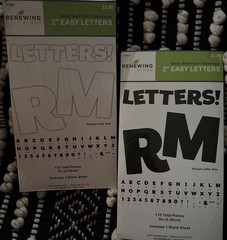 Lot of 2 Adhesive Letters Numbers Stickers Renewing Minds Craft Scrapbook 2in