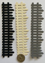 JAGGED PICKET FENCE Die-Cut(3pc)6-1/4″ x1-1/4″Garden •Trees•Garden•Yard•Outside