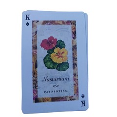 4 Flower Playing Cards Hyacinth Forget Me Not Anemone Collage Scrapbook Crafts