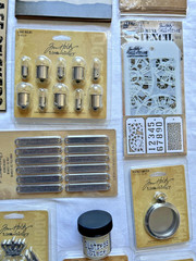TIM HOLTZ Ideaology Lot of 17 Ephemera Stickers Embellishments Junk Journal Art