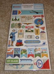 Carta Bella Adhesive Chipboard Accents ~ Passport