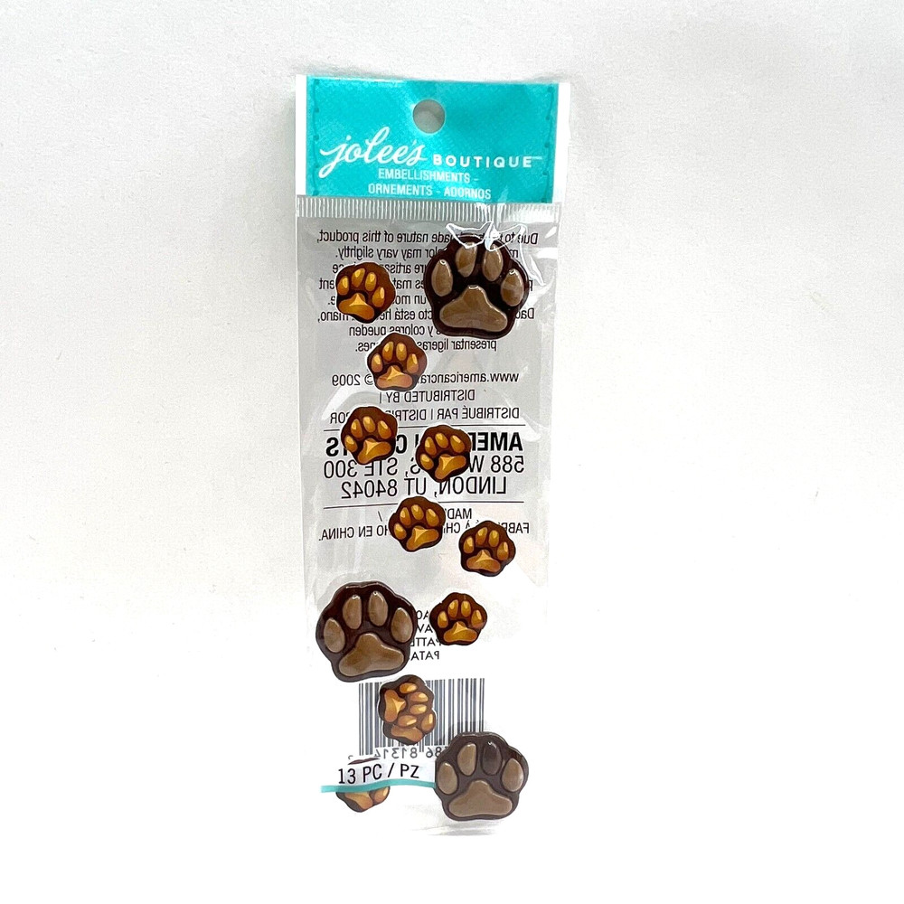 Jolee’s Boutique Dog Animal Paws Dimensional Stickers Scrapbooking Card Making