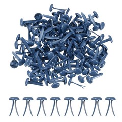 250Pcs Brads Paper Fasteners, 4.5×8 mm Metal Round Head Split Pins, Dark Blue