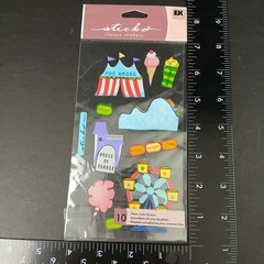 New Sticko Binder Stickers SPSG017 Summer Amusement Theme Park Fun House Fair