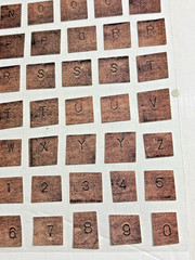 Vintage Scrapbook Alphabet LOT – 9 Sets of Square Shaped Letters/Numbers