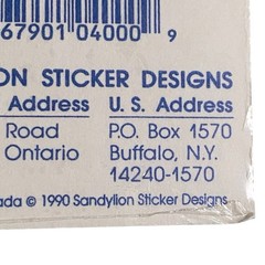 Sandylion Vintage NOS Sealed Mother Of Pearl Cat Stickers 1 Sheet 1990