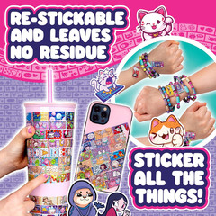 Sticki Bands Wearable Sticker Bracelets – 70 Mini Stickers & 2 Mystery Rolls