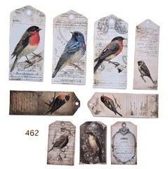 Vintage Bird Ephemera Tags Junk Journals