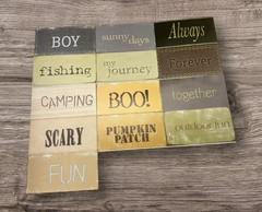 Lot of 64 Scrapbook Titles By My Minds Eye Cardstock Different Sizes