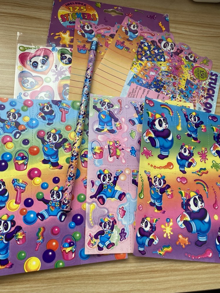 Lisa Frank Panda Painter Sticker Tote