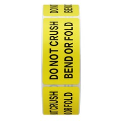 1×2 inch DO NOT Crush Bend OR FOLD Warning Shipping Stickers Self Adhesive La
