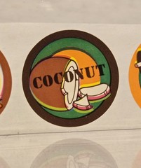 Vintage 80’s CTP Coconut Scratch n Sniff Sniffys Stickers Strip Squirrel Sheet