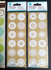 Scrapbooking Sticker Lot of 4 Packages Martha Stewart Round Dots Labels