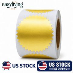 300Pcs Notary Seals 2 Inch Embossing Stickers Gold Metallic Certificate Se