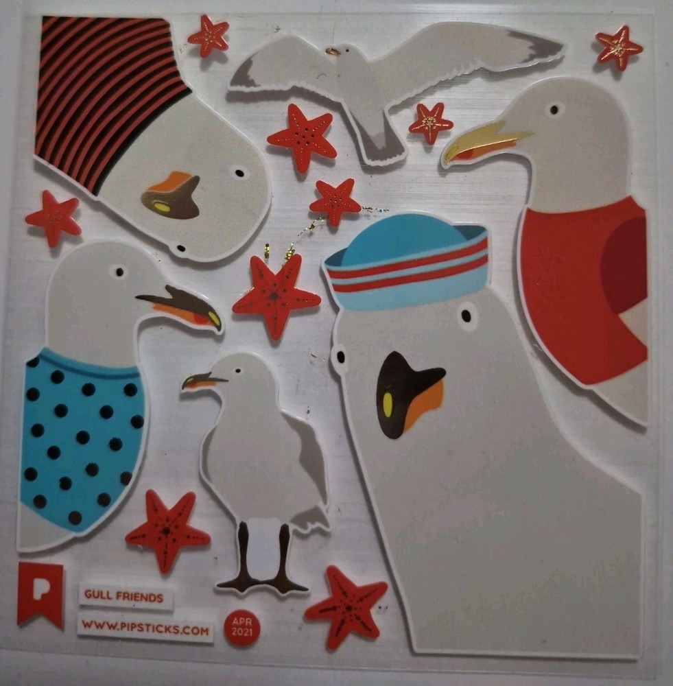 Pipstick Sticker Sheet 4×4 called » Gull Friends» From Apr 2021