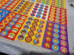 Trend Scented Scratch & Sniff Food Animal Monster Award Sticker Sheet Lot 24 Pcs