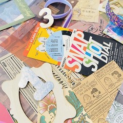 100pcs Ephemera Lot Junk Journal Grab Bag Scrapbook Paper Collage Embellishments