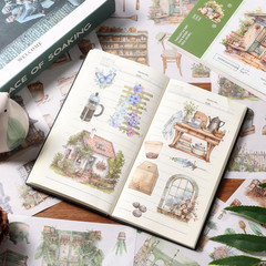 Garden Scrapbook Stickers 50 Sheets Journaling Sticker 400 Pre-Cut Washi Sticker