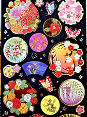 Japanese Washi Stickers Flowers Butterflies Traditional Motif Gift Tokyo Japan