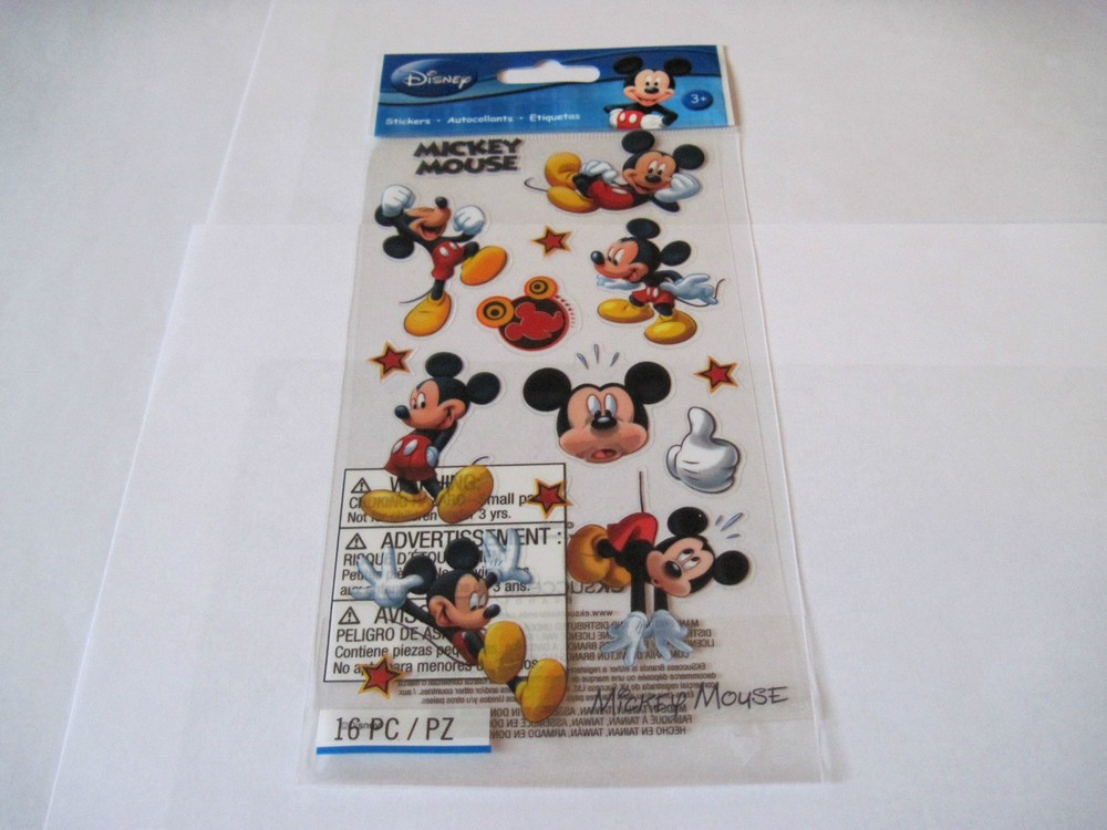 Scrapbooking Stickers Disney Mickey Mouse Different Poses Titles Stars Face More