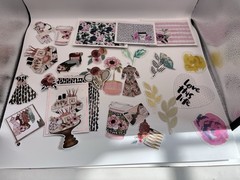 Scarlet Lime The Planner Society Chic Fashion Girl Dark Floral Mega Lot Mixed
