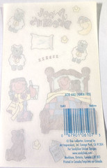 Sandylion Vintage 2003 Bedtime Children Clear Stickers TLAR3 Scrapbook NOS
