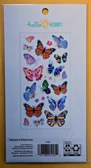 Butterflies Sticker Sheet /21 pieces/ Hello Hobby