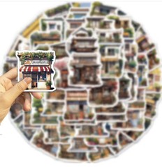 10pcs Gorgeous Store Front Stickers- Scrapbook, Journal, DIY Crafts & Cards