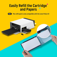 Sticker Paper & Cartridge (Enhanced Adhesion Version) – Includes 2 Ink Cartridge