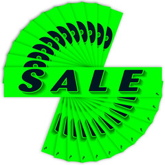 Chartreuse Green Vinyl Slogan Stickers – 12-Pack for Car Dealer Windshield Adver