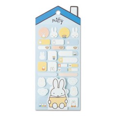 MIFFY Name & Memo Sticker 2sheets Set / PVC / Removable Diary Stickers