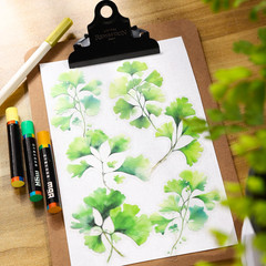 Botanical Leaf PET Stickers Set, 120PCS Transparent Plant Ephemera for Scrapbook