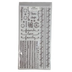 Close to My Heart Love Letters Rub Ons Chocolate Bulk 104 5 Sheets Wooden Sticks