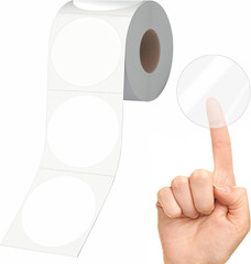 500 PCS Label Protector, Transparent Waterproof Clear Wafer Seal Stickers for Pr