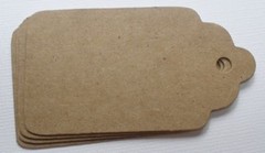{6} MEDIUM SCALLOP TAG – Raw Bare Unfinished Chipboard Die Cuts – 2 3/4″