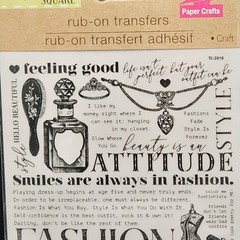 Crafters Square Paper Craft Rub On Transfer Stickers Decals Fashion Beauty Style