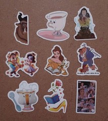 Beauty & The Beast Themed Stickers – Lot of 9
