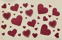 450+ Super Fun Heart Die Cuts Mixed Pink Pack Valentines Embellishment/Ephemera