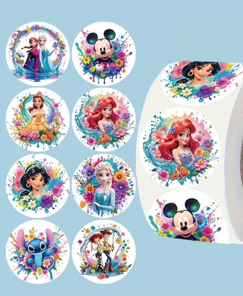 100 TOY STORY ASSORTED 1″ STICKERS STITCH DISNEY PRINCESS MICKEY LITTLE MERMAID