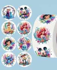 100 TOY STORY ASSORTED 1″ STICKERS STITCH DISNEY PRINCESS MICKEY LITTLE MERMAID