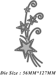 DIY Album Decor Star Ribbon – Art Deco Cutting Dies for Crafting 5.6×12.7cm