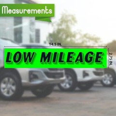 Dealership Sticker 12Pk of Low Mileage Sticker Car Lot Windshield Slogan Decal
