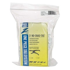 Z Tags 25 Count 1-Piece Blank Tags for Calves, White