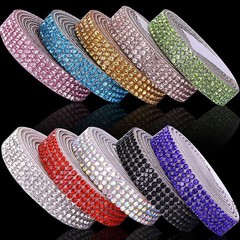 Self Adhesive Sparkling Rhinestone Ribbon Strips Crystal Sticker Trim DIY Decor